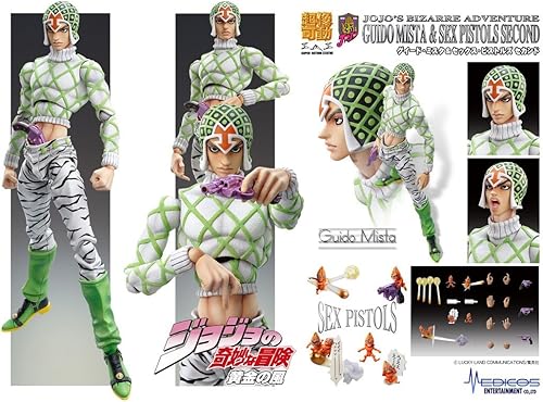 Miniatura 6 de medicos Jojo 's Bizarre Adventure: Parte 5 -- dorado Wind: Guido Mista – y segundo Super Acción de Sex Pistols Estatua