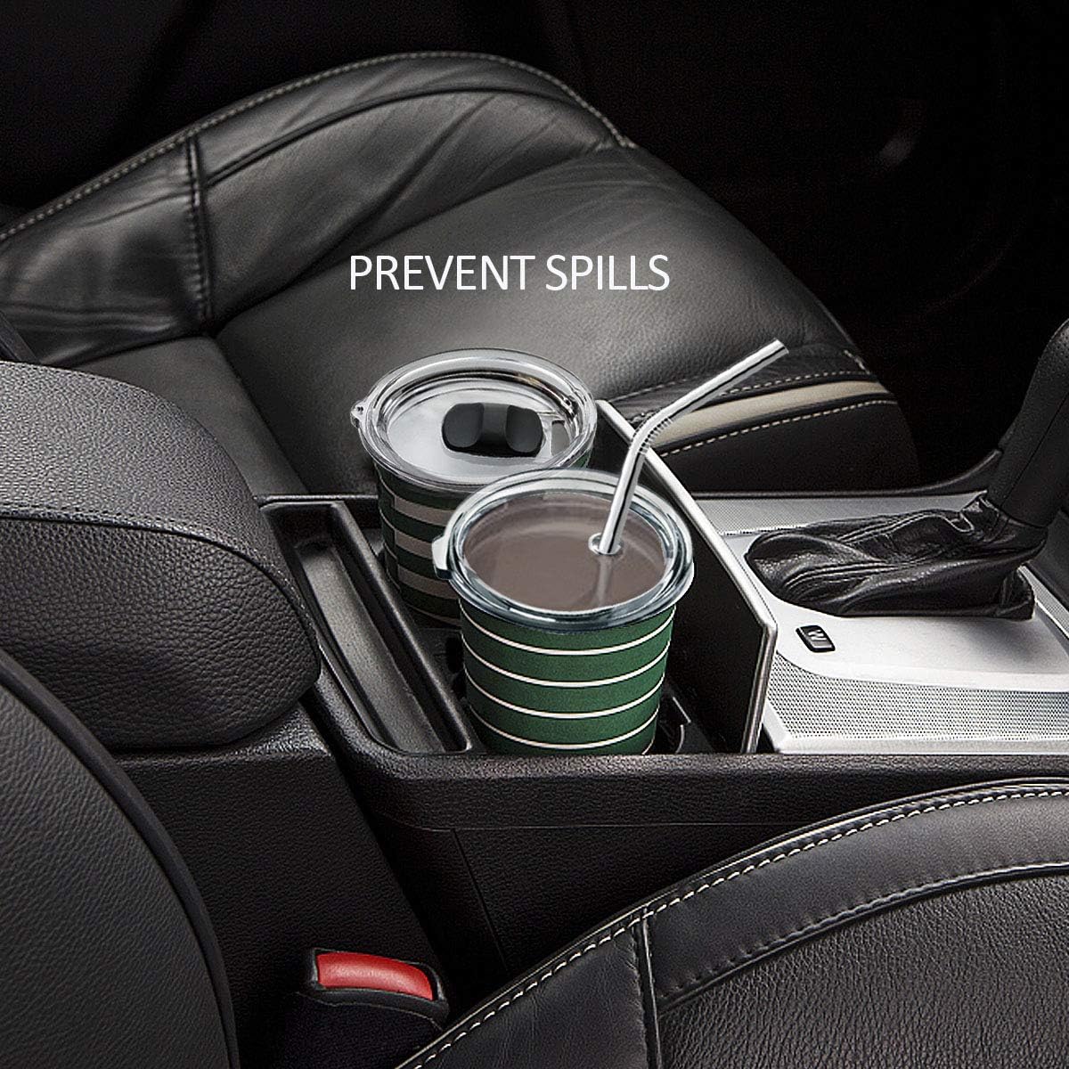 Limited Stock Spill Splash Proof Magnetic Lid With Straws, Fits YETI Rambler Tumbler, Ozark Trail Tumbler Cup & Other Brands Vacuum Insulation Stainless Steel Tumblers (2 lid in pack 30 oz)