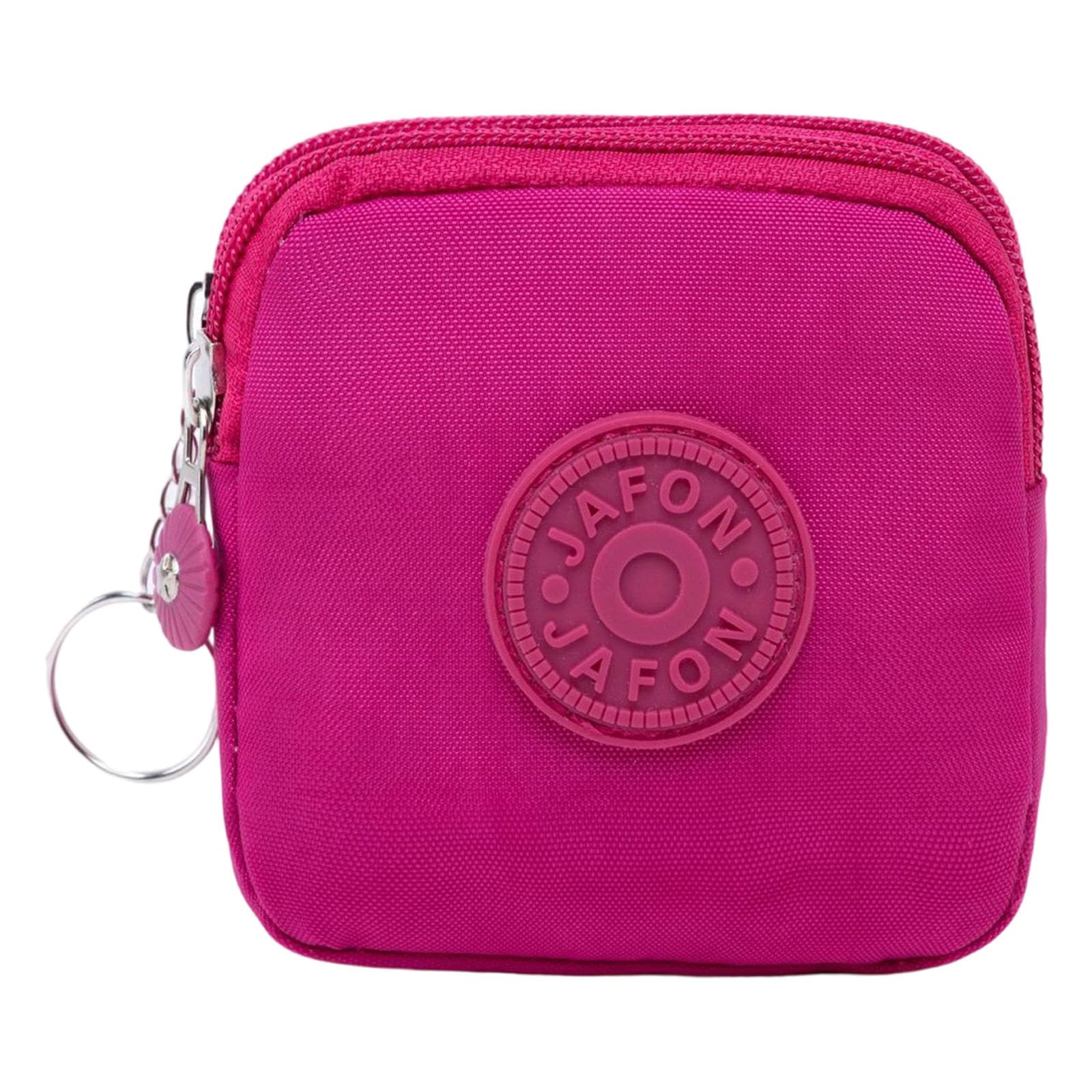 Kalttoy Rose Red Minimalist Keychain With Nylon For Daily Use & Travel Essentials Waterproof Nylon Pouches