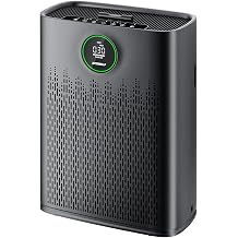 Air Purifiers for Home Large Room, Cover Up to 2400 Ft2 with True HEPA Filter, Smart Mode, PM2.5 Air Quality Display, 22dB Sleep Mode, HAP603, Black