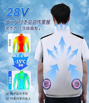 Amazon.co.jp: [BOACE] 空調作業服 ファン付き 半袖【2025新＆30000mAh