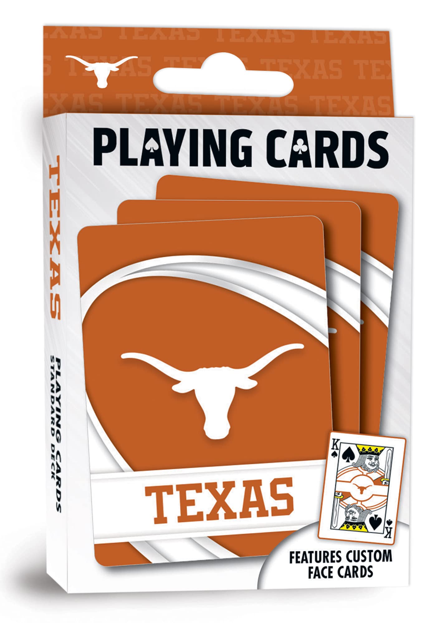 Masterpieces Officially Licensed NCAA Texas Longhorns Playing Cards - 54 Card Deck for Adults