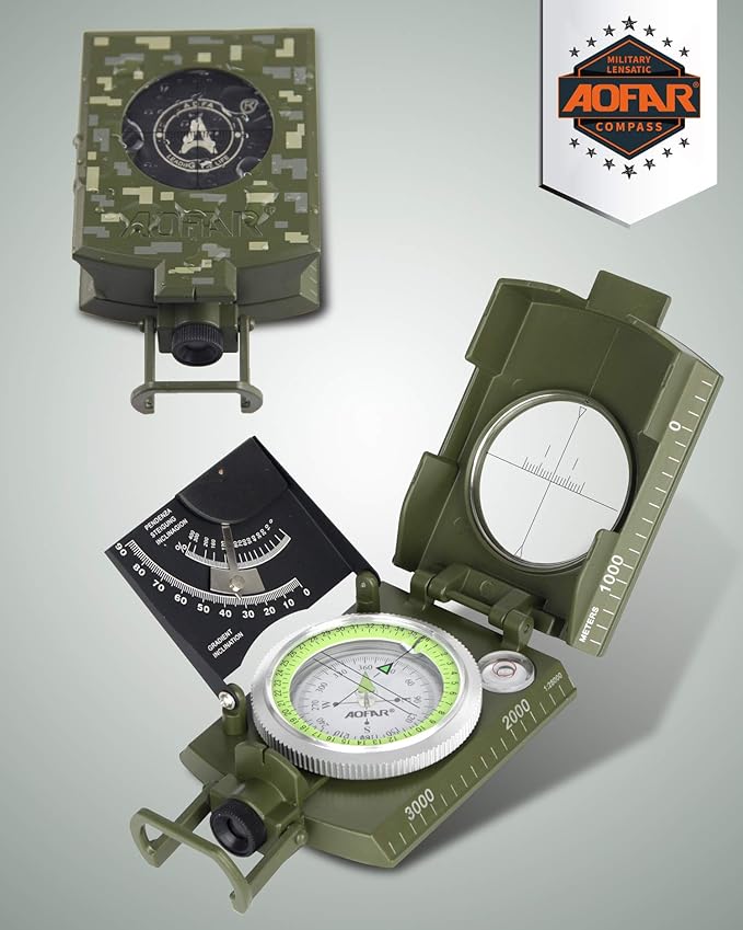 Brújula Militar AOFAR AF-4074 Lensática Impermeable miniatura 2