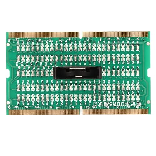 Probador de memoria para laptop, ranura de memoria DDR5 hacia adelante y hacia atrás, tarjeta de prueba de ranura de memoria PCB con luz, material