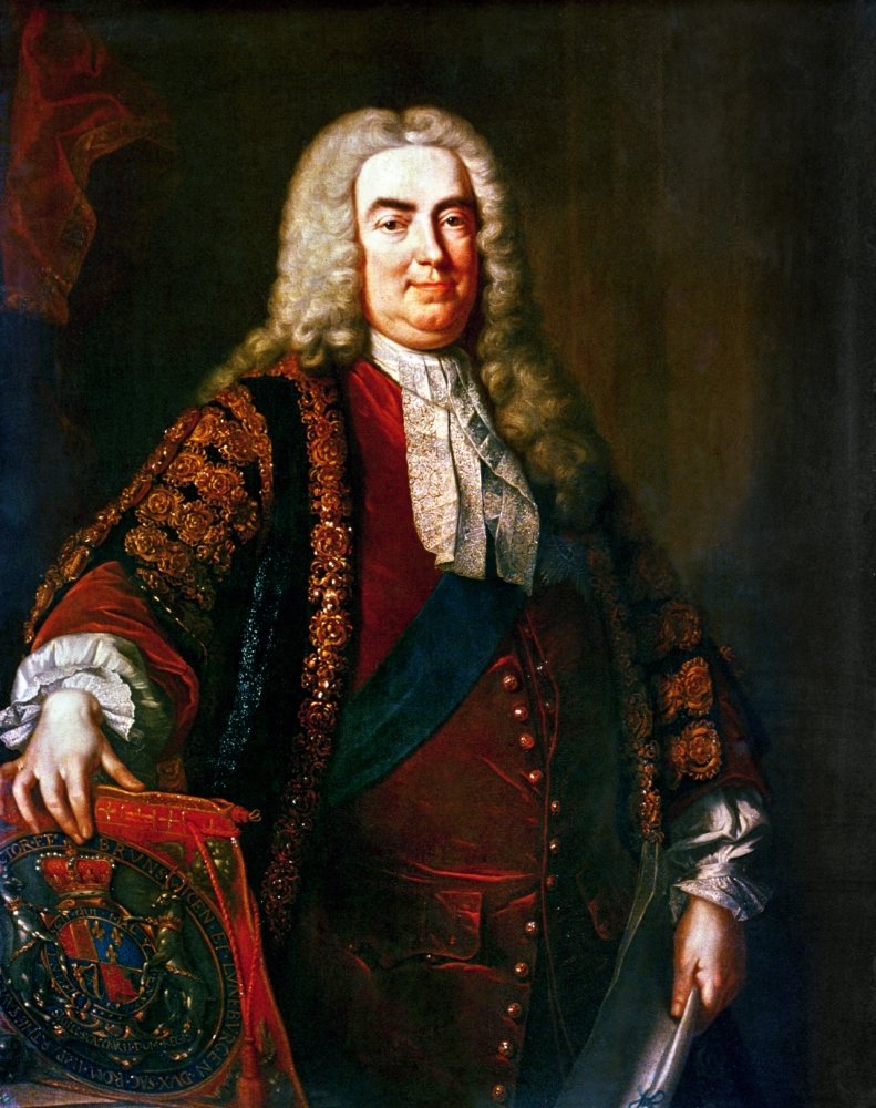 Robert Walpole (1676-1745) N1St Earl Of Orford English Statesman Wearing The Robes Of Chancellor Of The Exchequer Oil On Canvas C1740 From The Studio Of Jean Baptiste Van Loo Poster Print by (18 x 24