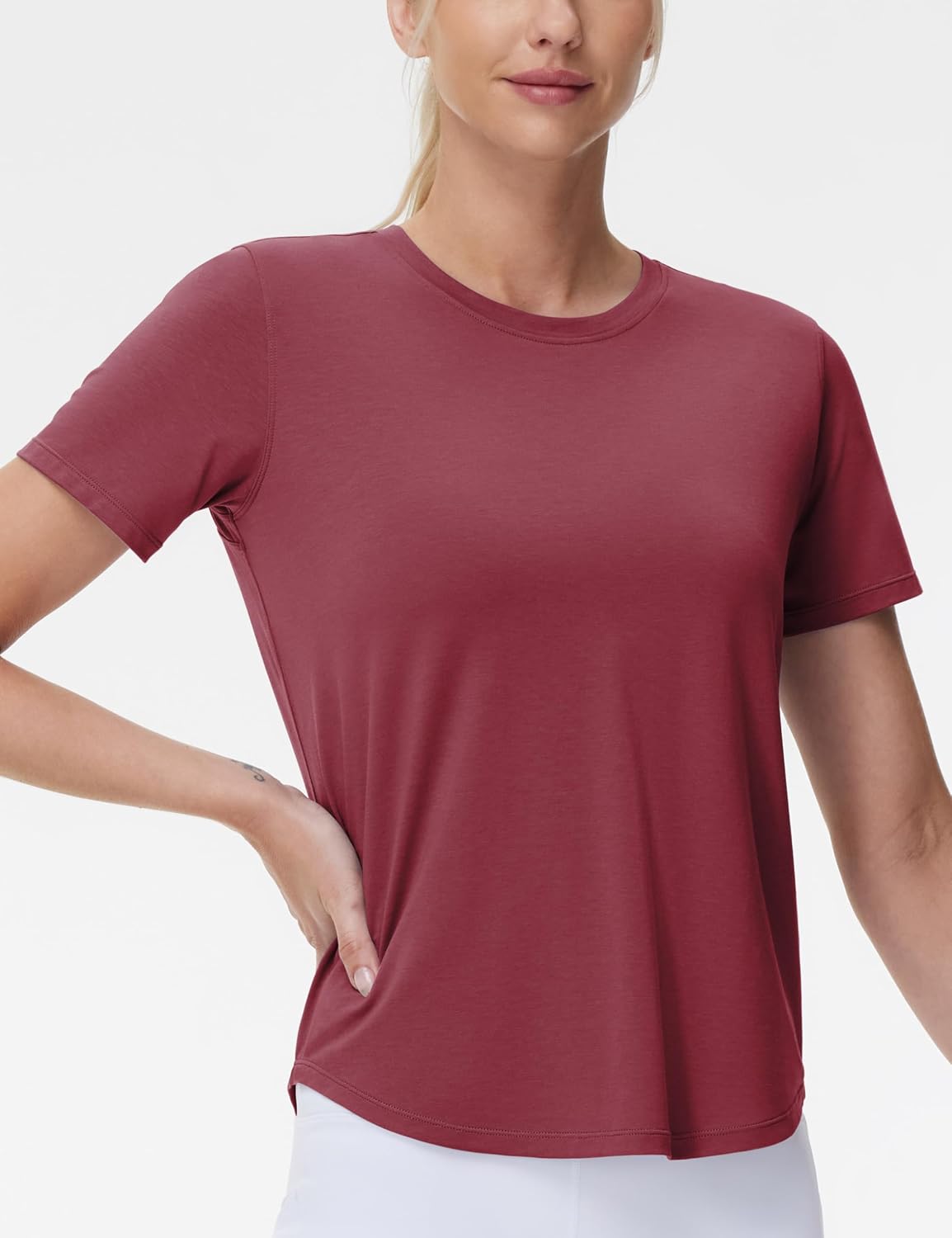 THE GYM PEOPLE Women's Workout T-Shirts Breathable Soft Athletic Tee Tops image 4