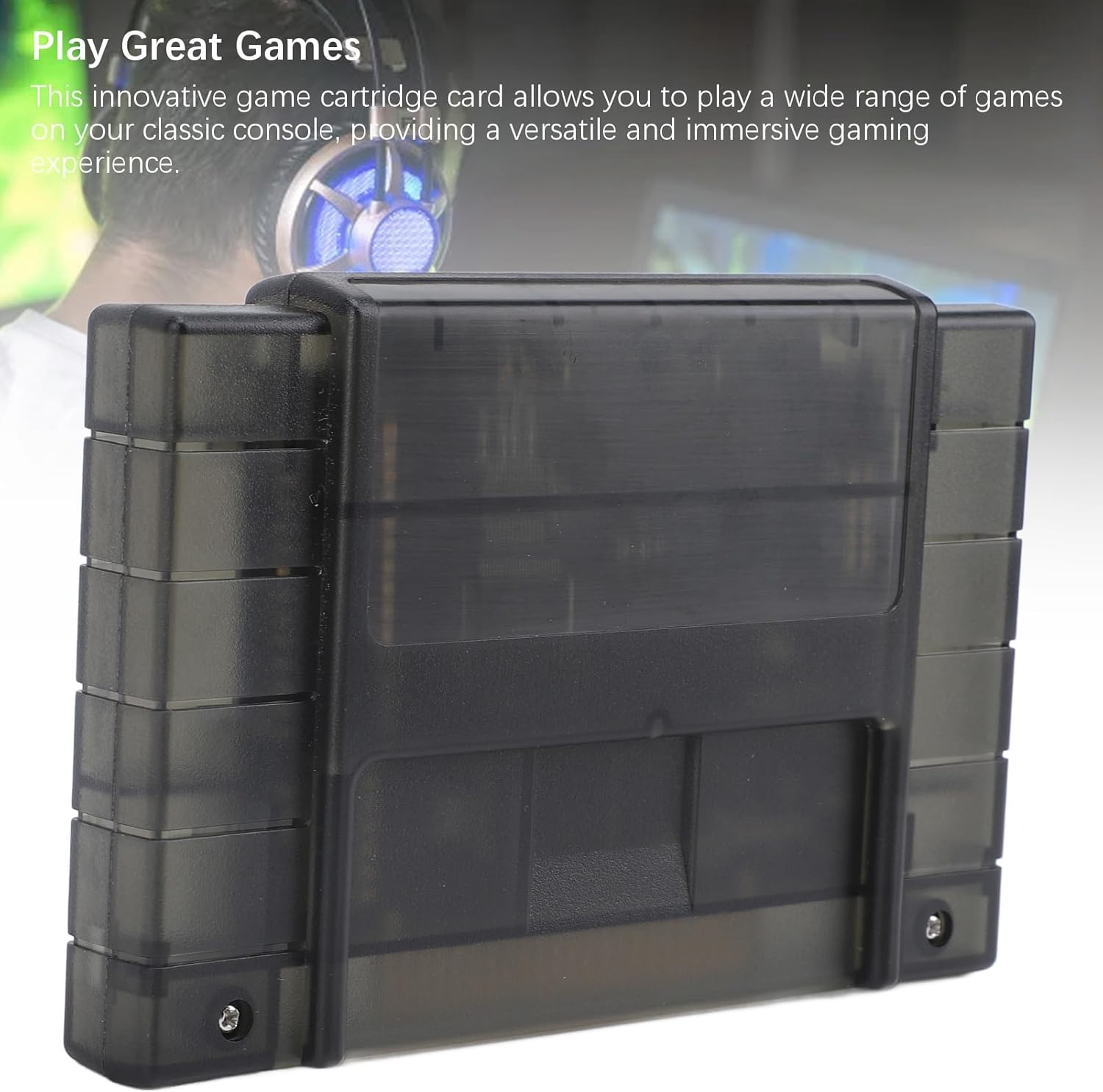 Game Cartridge, 3000 in 1 V1.0 Video Game Cartridge with 8GB Memory Card for SFC Game Console (Black)