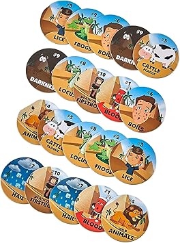 Rite Lite Passover Tablescatters Plagues 20 Pack - Jewish Holiday Table Decorations Scatter Party Favors for Pesach Decor Confetti Style Centerpiece Fillers Decorative Home Gifts TYPPN-DECO-2