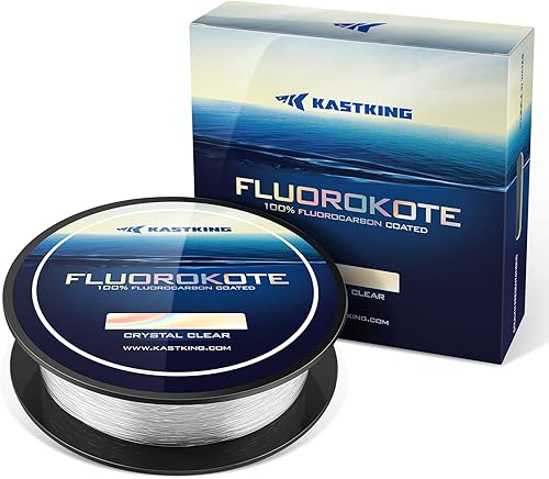 Miniatura 23 de KastKing Fluorokote 100% línea de pesca recubierta de fluorocarbono, líder de fluorocarbono, claridad extrema, hundimiento rápido, resistente a