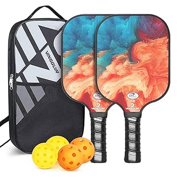 2個セット ピックルボール パドル　ボール　ケース　カーボンの質感　Am Amazon.co.jp: ZYLO ピックルボール ラケット 2個セット 軽量