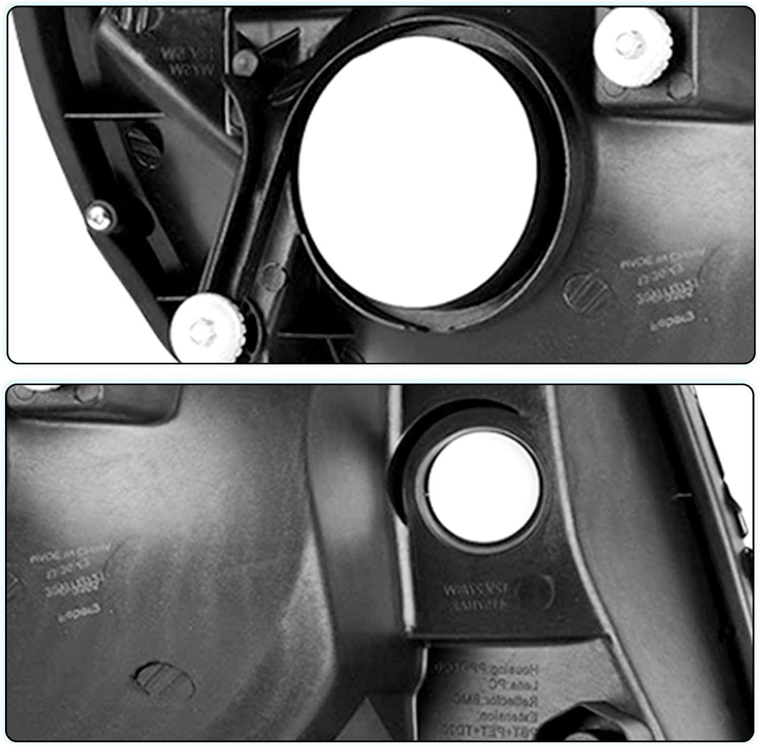 TUSDAR Headlight Fits For 2005-2011 Toyota Tacoma Pickup Truck Replacement Assembly, Chrome Housing with Amber Reflector