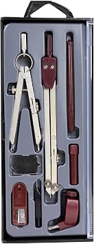 Liquidraw Technical Drawing Professional Set - 8 Piece | Includes Metal Compass With Spring Bow Head Dividers | Ideal Maths Drafting, Geometry Tools for School, Engineering, Architecture & Woodworking