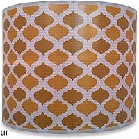 Vista 3 de Royal Designs, Inc. Pantalla de Tambor Decorativa de Moda Hecha a Mano, Hecha en EE.UU., 10 pulgadas, HBC-8028-10, Camello de Dos Tonos