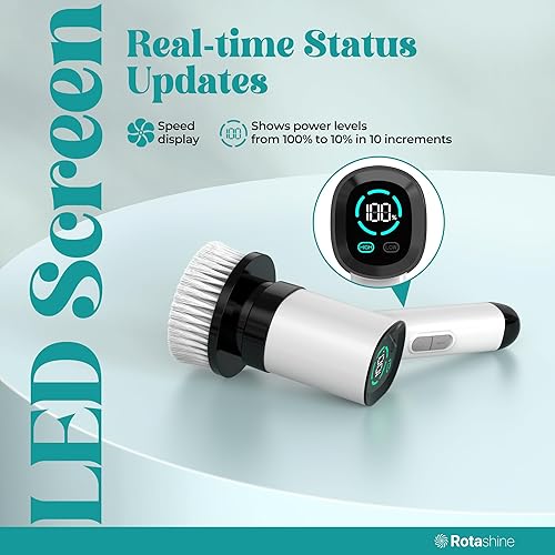 Miniatura 3 de Limpiador eléctrico giratorio  Limpiador eléctrico para limpieza con 7 cabezales reemplazables  Limpiador de bañera impermeable de cuerpo completo