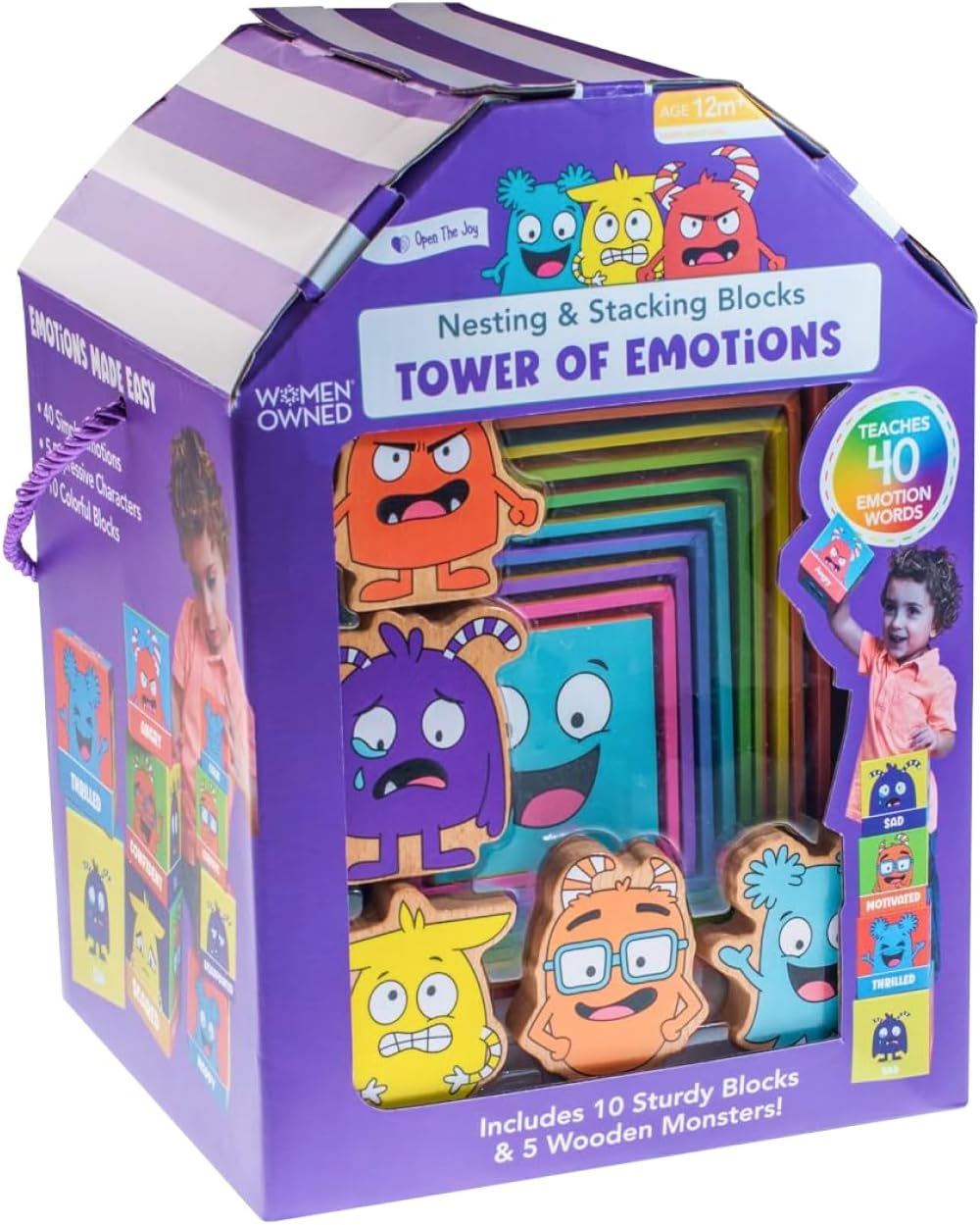 Open The Joy – Tower of Emotions: Kids Emotional Intelligence Building Game, Mindfulness Activities, and Stress Relief Techniques for Ages 4 and Up