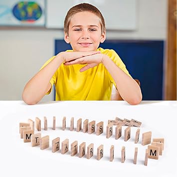 100 Pcs Wood Scrabble Tiles Scrabble Letters 1 Complete Sets of Wood Tiles - Clever and Delights Perfect for Crafts, Letter Tiles, Spelling