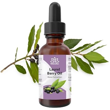 Relaxcation Pure Laurel Berry Oil Water Extracted, Unrefined Plant Oil for Face, Hair, Nails & Body | Travel Size Carrier for Blends, Soap Crafting & Daily Use | Vegan & Organic 4 oz