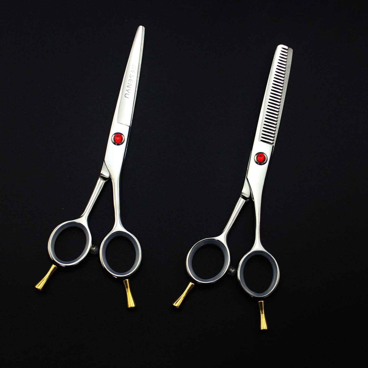 プロのはさみキット、プロの5.5インチ理容室ヘアカットはさみとサロン間伐はさみセット - ヘアスタイリストや家庭での使用に最適 (シ