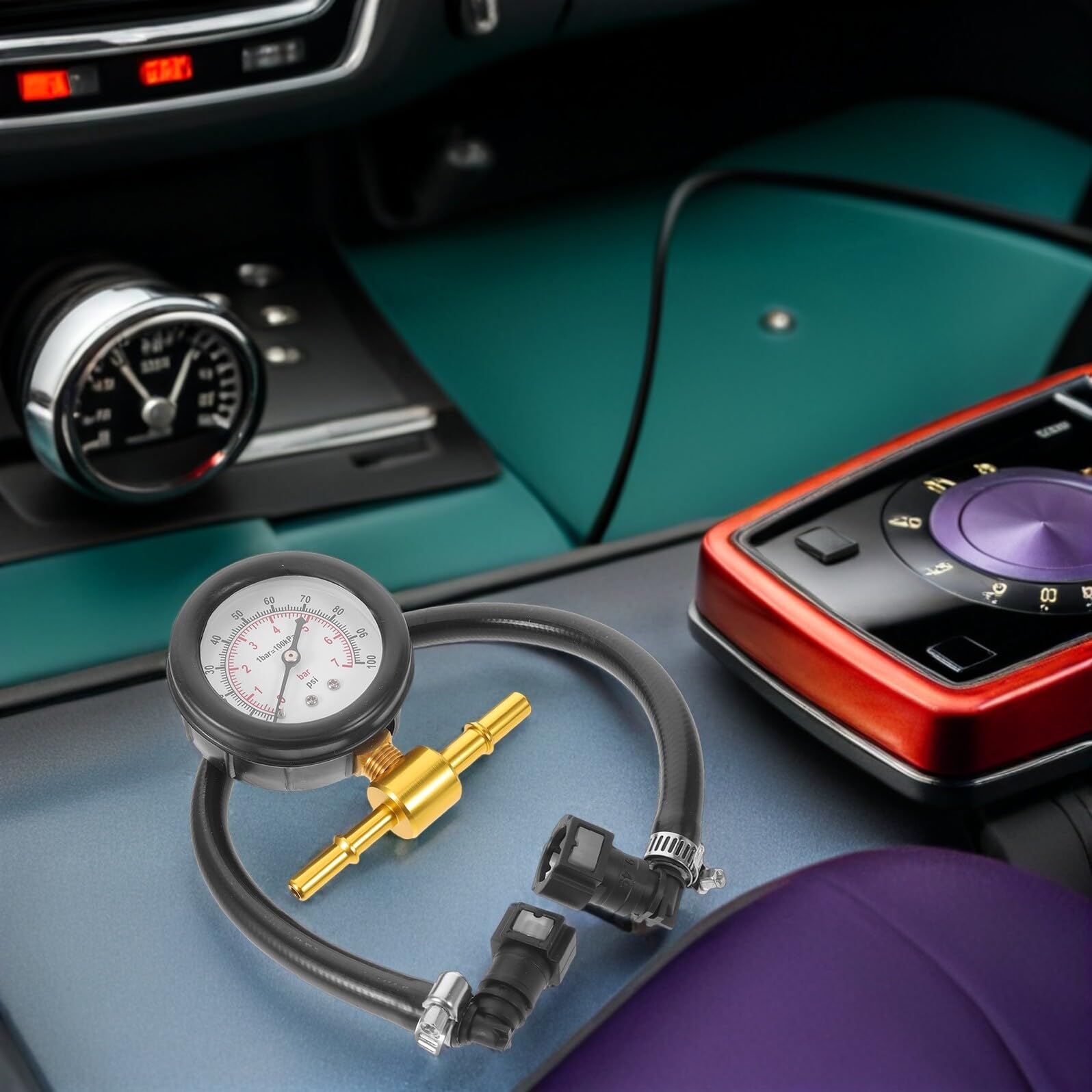 Tester Pressione Carburante Digitale per Auto, Veicoli a Due Ruote e Camion