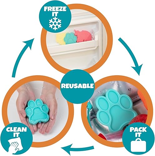 Vista 50 de Paquetes de hielo duros para niños (paquete de 3) paquetes de congeladores delgados y ligeros, reutilizables, enfriadores de larga duración