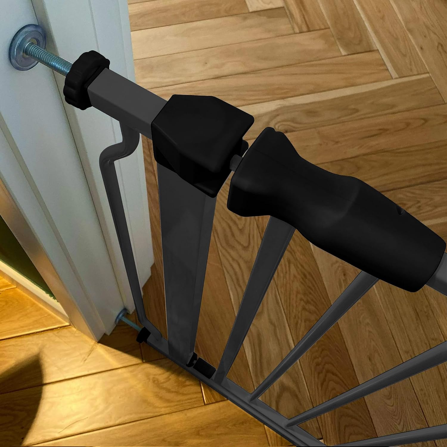 BalanceFrom Easy Walk-Thru Safety Gate for Doorways and Stairways with Auto-Close/Hold-Open Features, 30-Inch Tall, Fits 29.1-33.8 Inch Openings, Graphite
