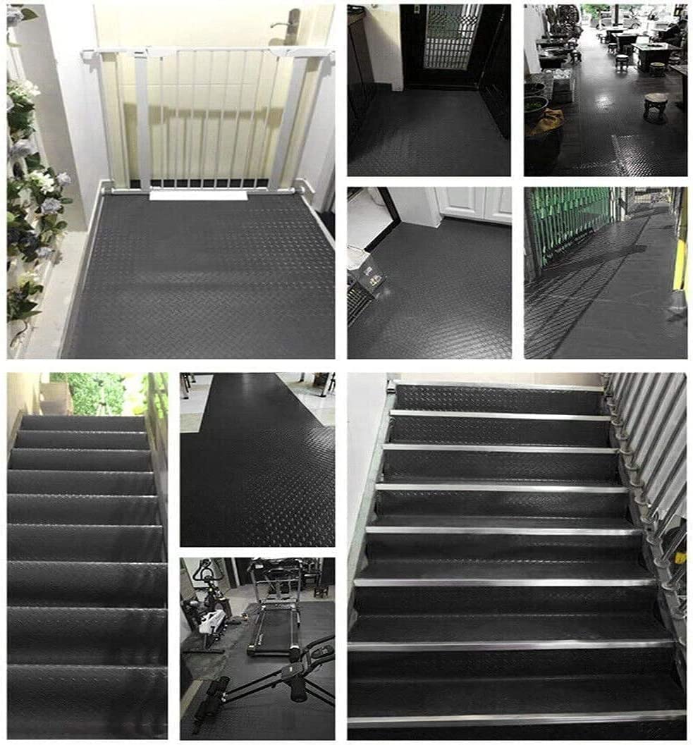 AviiSo Alfombra Cocina Lavable Antideslizante 3 mm de Espesor Corredor de Goma para Piso y tapete Protector para Garaje, Remolque RV, Estera de Placa a Cuadros Eco Friendly (Size : 120X200cm/47.2inX7