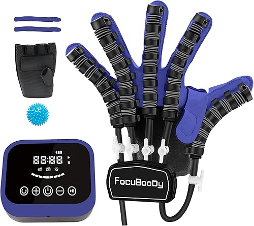 Miniatura 8 de Guantes de robot de rehabilitación de manos, equipo de entrenamiento de dedos para hemiplejia accidente cerebrovascular y parálisis cerebral