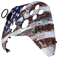 Vista 7 de eXtremeRate Impression US Flag Replacement Faceplate Cover for Xbox One Elite Controller Series 2 (Model 1797), Soft Touch Front Housing Shell &