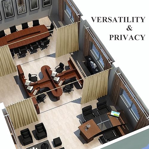 Vista 282 de NICETOWN - Cortina divisora que reduce el ruido para loft, habitación, sótano, hospital, clínica, laboratorio, cubículo, pantalla de privacidad