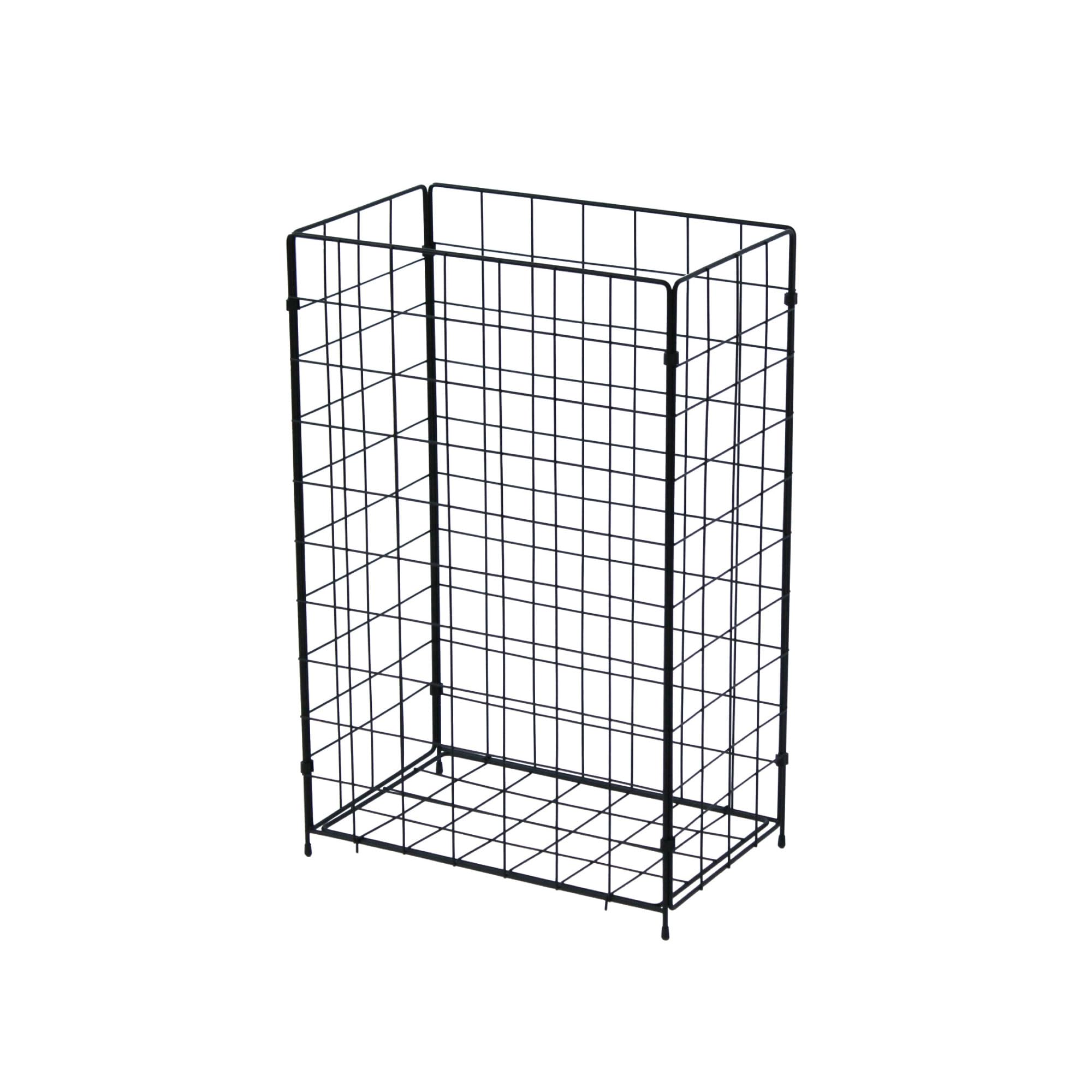 Wäschekorb – klappbarer Metall‑Drahtkorb mit 87 L (41×35×61 cm), stilvoller Industrial Look, stabil, platzsparend, ideal für Bad, Schlafzimmer & Waschküche (Lech 2 - Graphitschwarz)