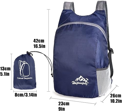 Miniatura 2 de Mochila plegable ultraligera, de 20 litros, ligera, ligera, ligera, resistente al agua, para viajes, para hombres y mujeres, para deportes al aire