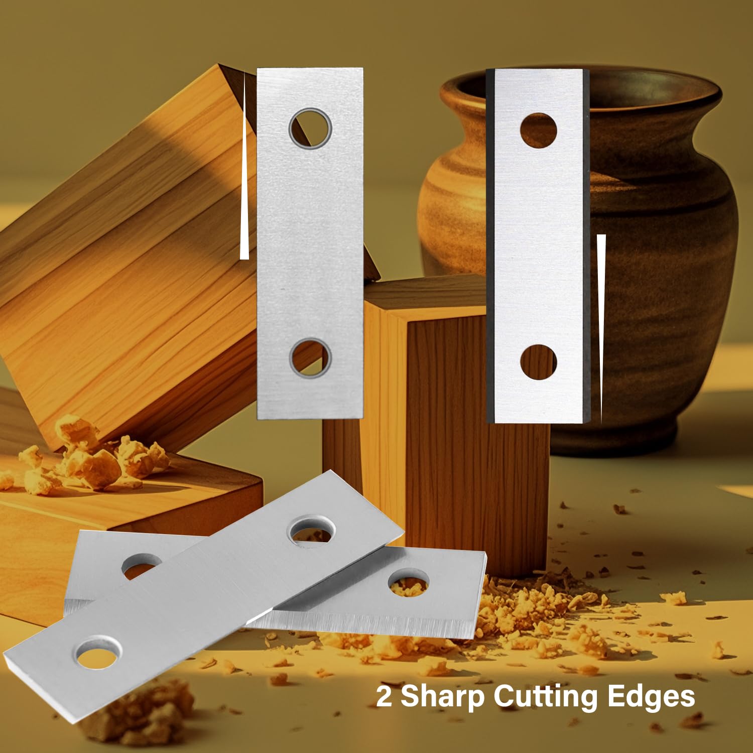 40mm Square Carbide Inserts Blades Cutters Replaceable Knives 40×12×1.5mm-35° for Flush Trim Router Bit or Woodworking Spiral/Helical Planer Cutter Head 10pcs