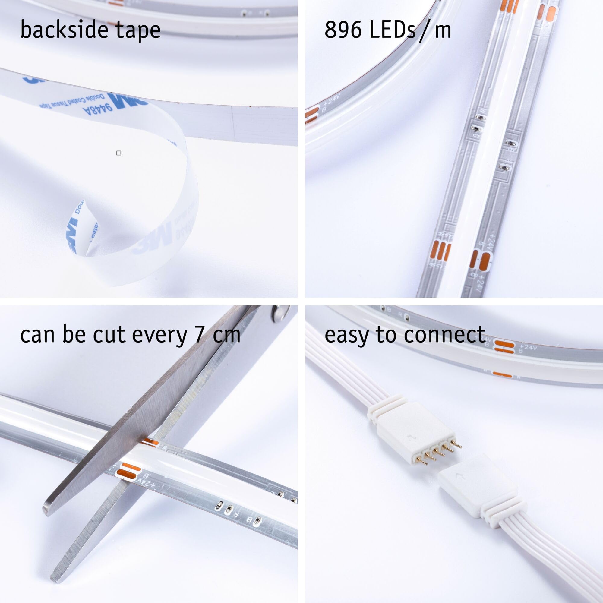 Paulmann 71198 MaxLED 500 LED Strip RGBW 3m 18W 530lm, m 896 LEDs, m RGBW 36VA