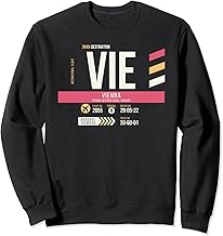 Vintage Vienna VIE Airport Code Retro Travel Day Austria Sweatshirt