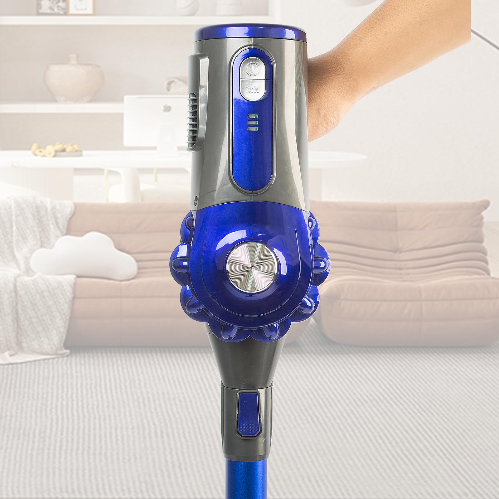 Akitas V8 3in1 Akku Staubsauger Kabellos Hand und Vertikal Leicht 22,2 V 150 W Wiederaufladbarer Lithium-Akku für Böden, Teppiche, Tierhaare