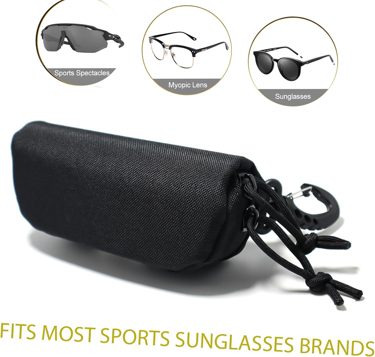 Tactical Molle Glasses Case Tactical Eyeglasses Case Shockproof Sunglasses Carrying Protective Box with Clip - Image 6