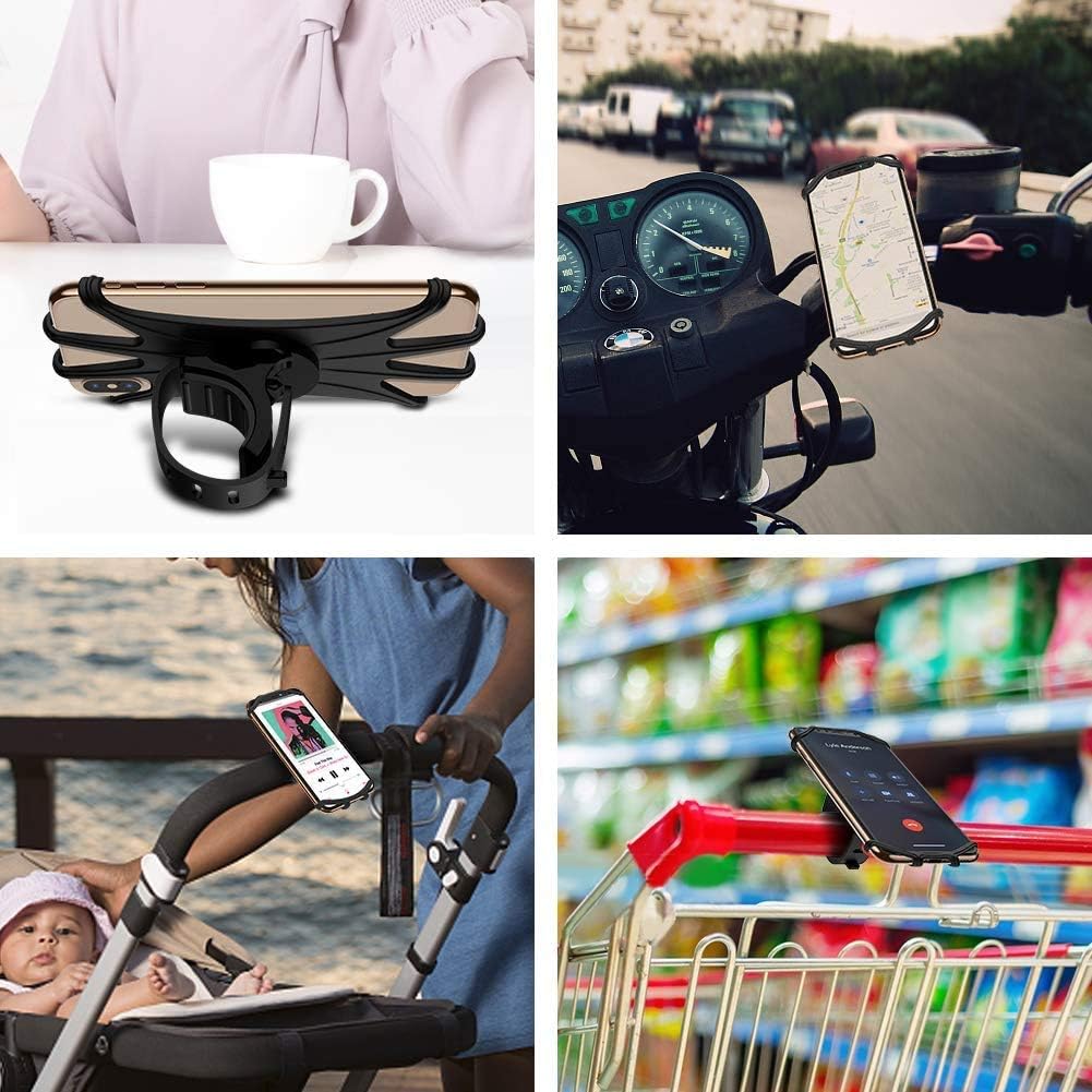 Bike Phone Mount, VUP Universal Bike Cell Phone Holder, 360° Rotatable, Silicone Bicycle Phone Mount Compatible with iPhone 13/Pro Max/Pro/mini/12/11/Xs/Max/Xr/X/7/8/Plus, 4.0''~6.7'' Cellphones : Automotive