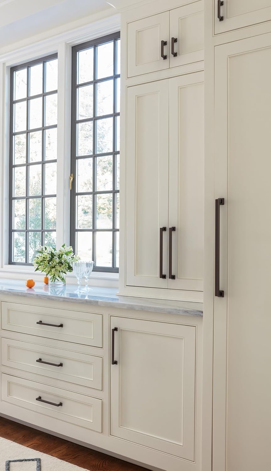 Amerock Lintel 7-9/16 inch (192mm) Center-to-Center Oil-Rubbed Bronze Cabinet Pull, BP37445ORB