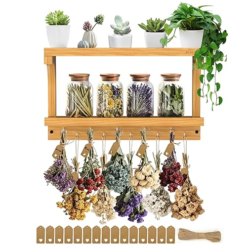 AO LI GEI Herb Drying Rack Hanging 3 Tier Flower