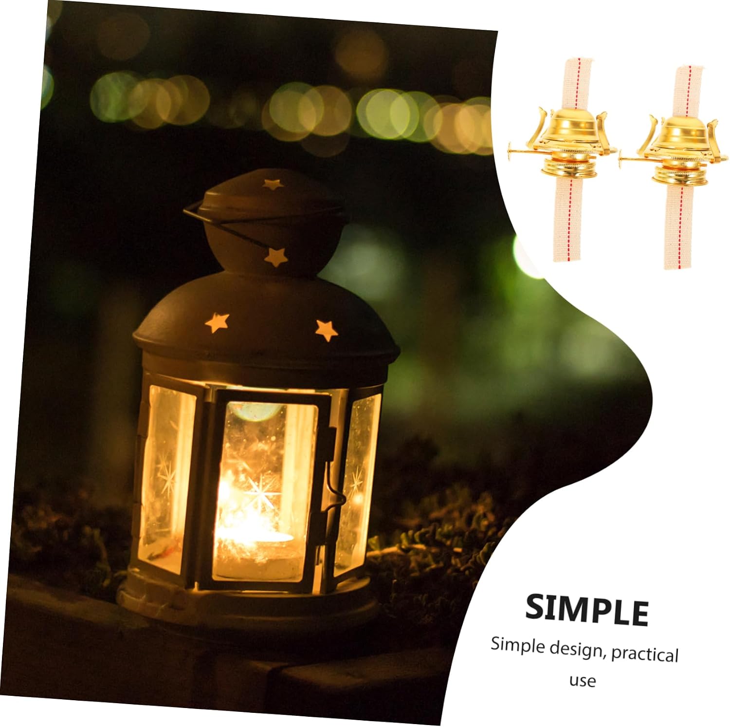 2pcs Retro Oil Lamp Accessories Burner Wick Holder Wick Adjuster Style