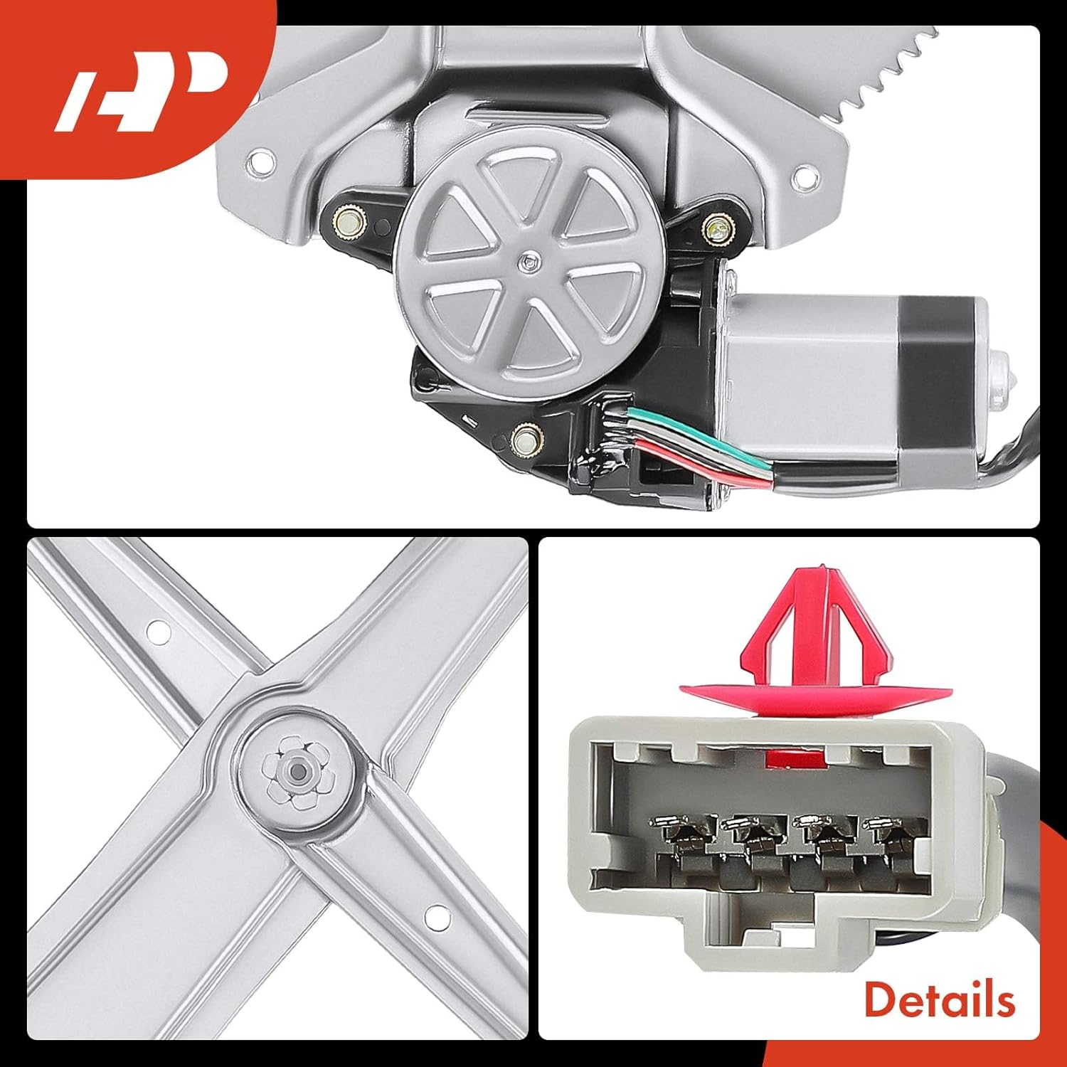 A-Premium Electric Power Window Regulator with Motor Compatible with Honda CR-V 1997-2001 Sport Utility Front Left Driver Side