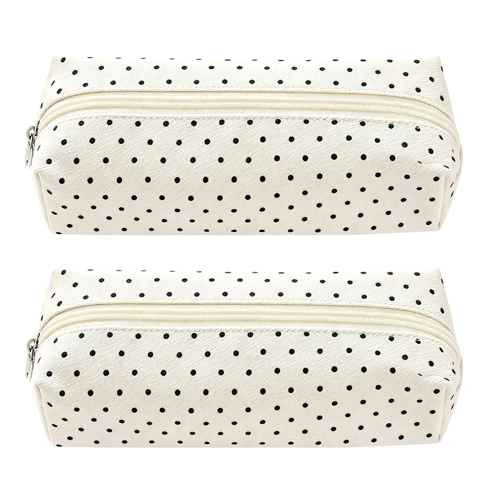 Canvas Pencil Cases, Polka Dot Pencil Pouch, Portable Stationery Organiser