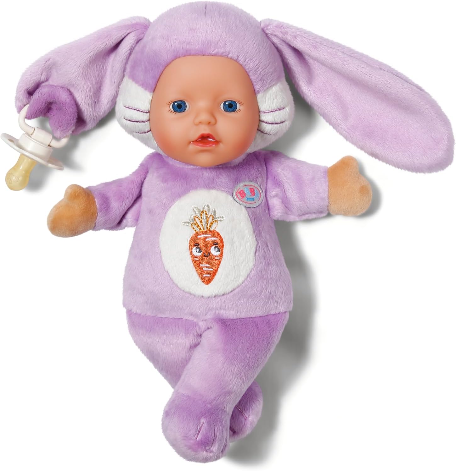 BABY born for Babies Bunny - Soft Doll 26cm with Pocket for Fingers and Long Ears to Hold Pacifier - Newborn Baby Doll