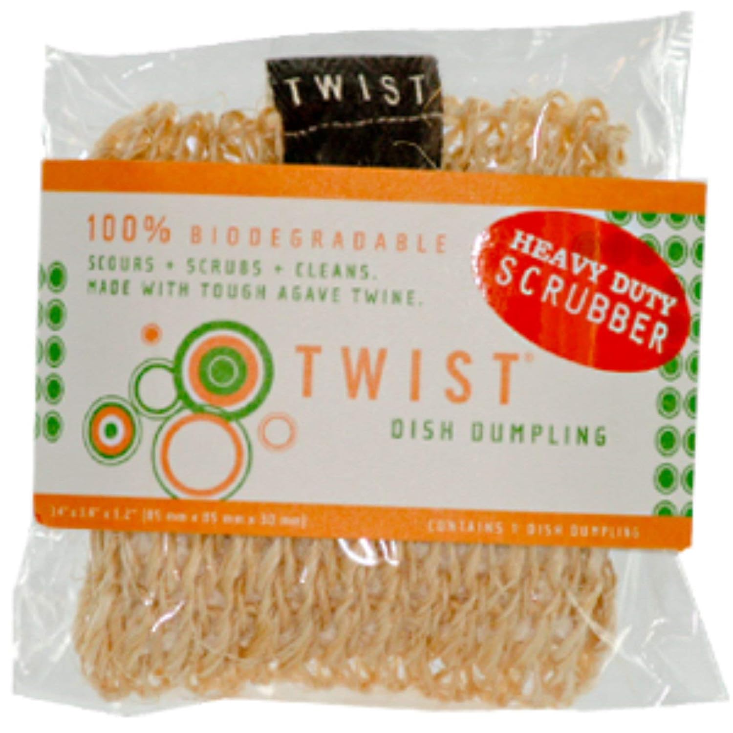 Sponge Scrubber Twist Natural Agave Scrub Brillo Kitchen