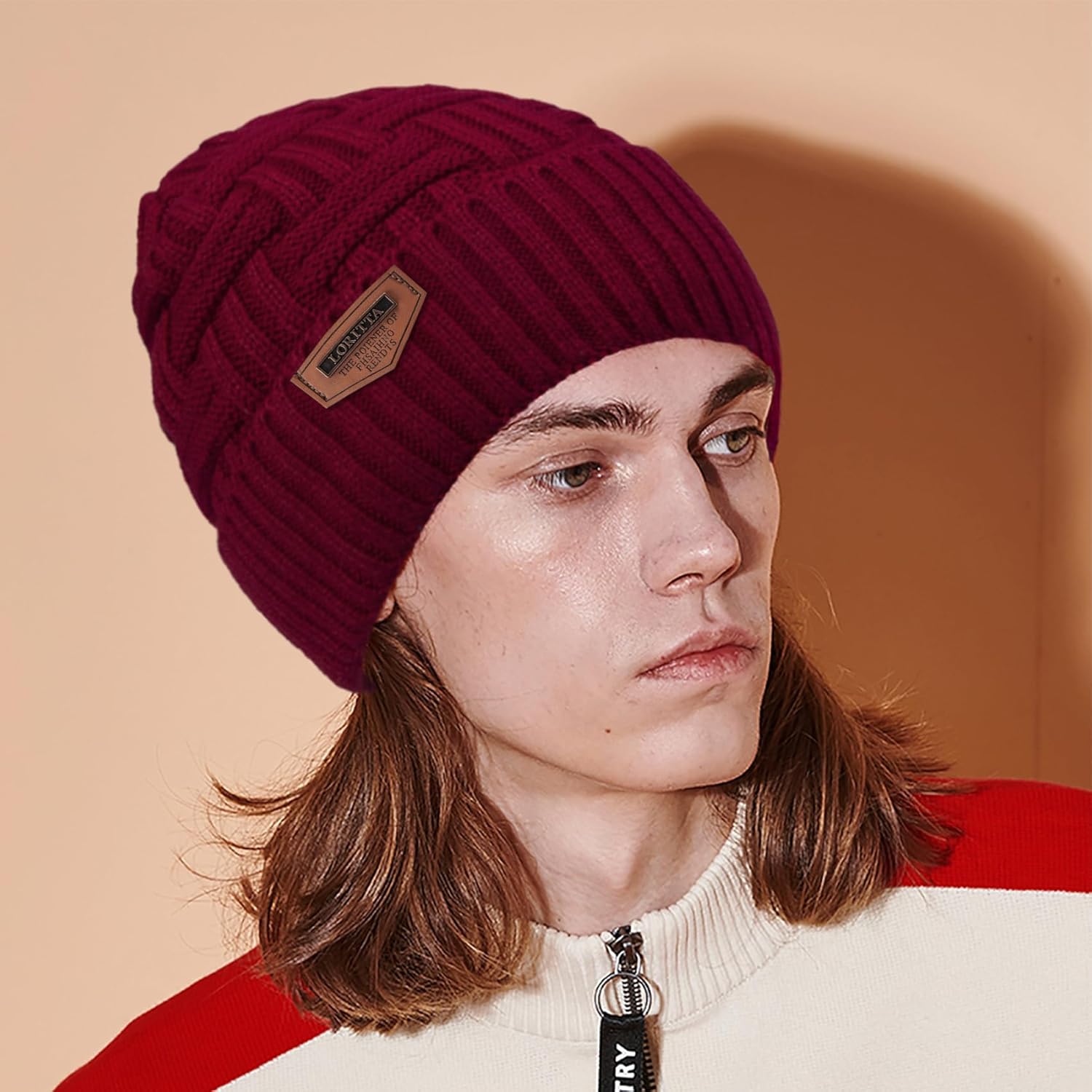 Loritta Winter Hat Warm Knitted Thick Baggy Slouchy Beanie Skull Cap for Men - Image 6