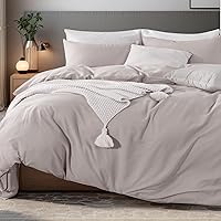 Vista 312 de NEXHOME PRO Funda de edredón Twin XL 100% algodón lavado, transpirable, duradera, texturizada, similar al lino, juego de ropa de cama para el hogar