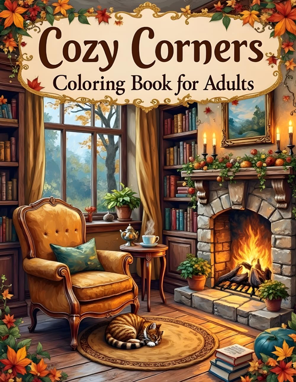 Cozy Corners Coloring Book For Adults