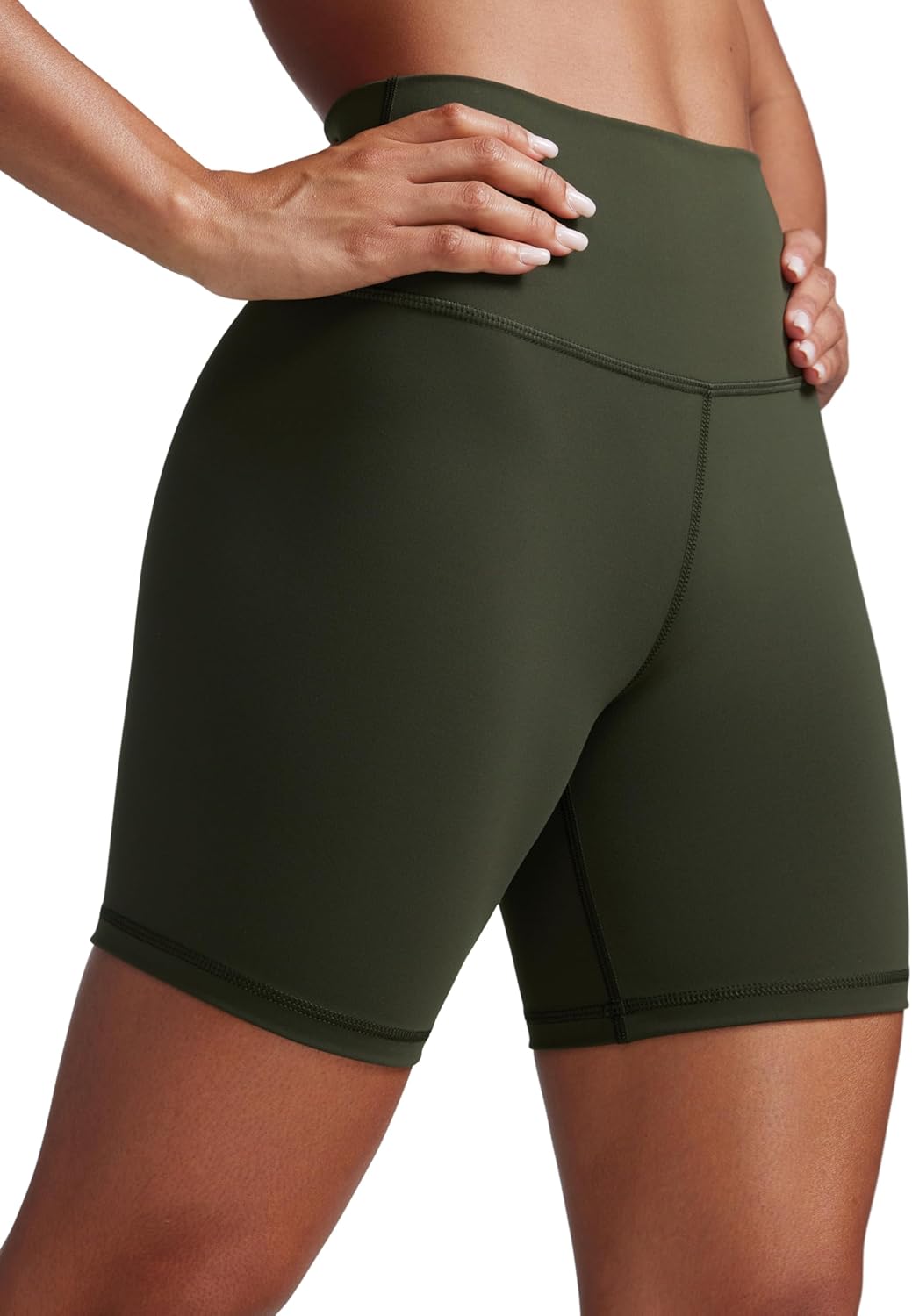 CRZ YOGA Butterbreeze Athletic Biker Shorts 6'' - High Waisted Workout Gym Volleyball Running Yoga Tummy Control Womens