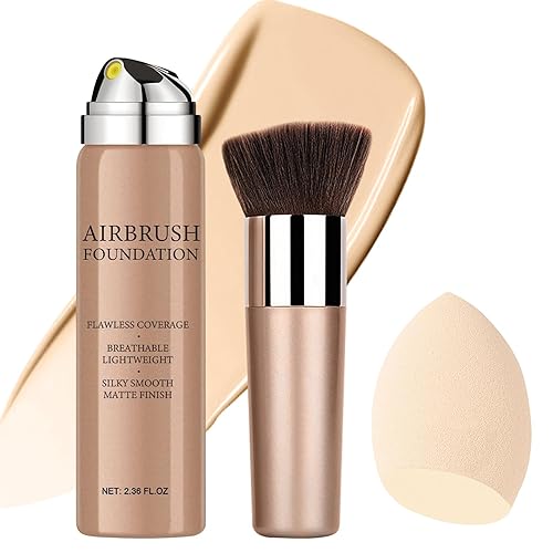 Miniatura 7 de Aerógrafo, base de maquillaje en aerosol, base de maquillaje impermeable de larga duración para iluminar, corrector e hidratación, acabado mate
