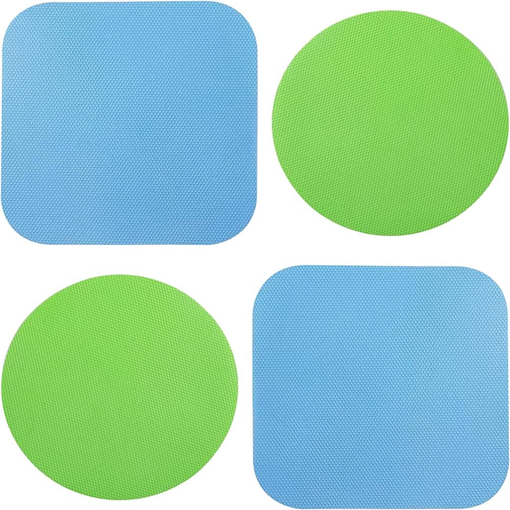 4pcs Rubber Jar Opener Gripper Pads, Jar Grippers Multi-Purpose Bottle Opener, Heat Insulation Pad for Weak Hands and Seniors With Arthritis